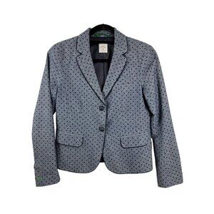 Gap Academy Blazer Blue Polka Dots Womens Size 4
